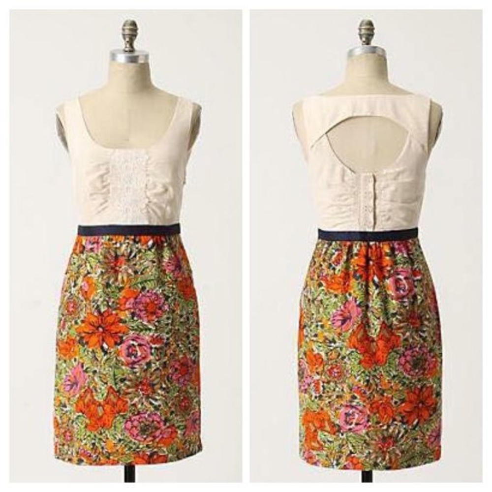 Anthropologie Snow-Covered Fields Dress